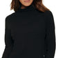 Calvin Klein Feminino Manga Longa Gola Alta Preto Tamanho X-S