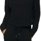 Calvin Klein Feminino Manga Longa Gola Alta Preto Tamanho X-S
