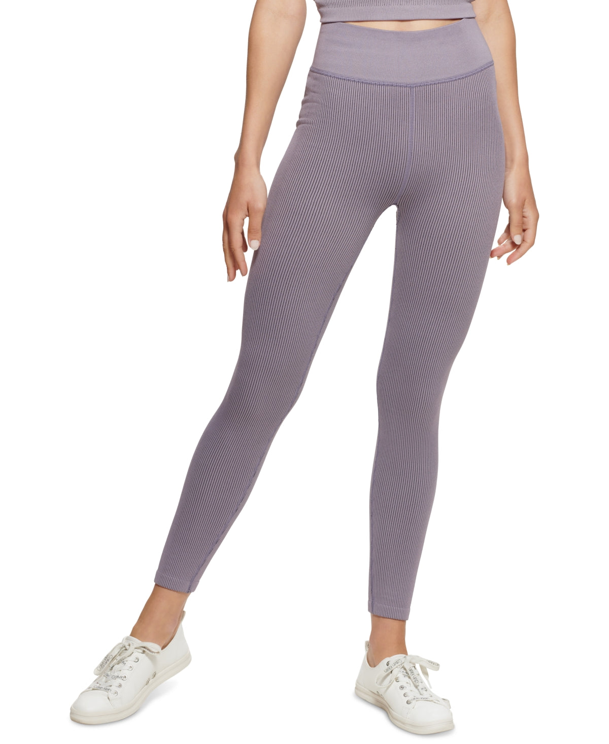 Calça legging feminina Calvin Klein Active canelada 7/8 roxa tamanho médio