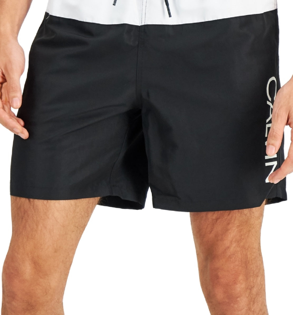 Calvin Klein Masculino Secagem Rápida FPS 50+ Colorblocked Cueca Preta Tamanho XXG