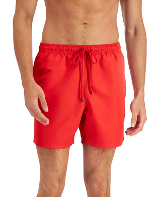 Calção de banho masculino Calvin Klein Volley vermelho tamanho XL