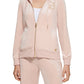 Calvin Klein Velour Comfy Hoodie Feminino Rosa Tamanho X-G