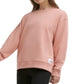 Calvin Klein Moletom Feminino Fleece Rosa Tamanho Grande