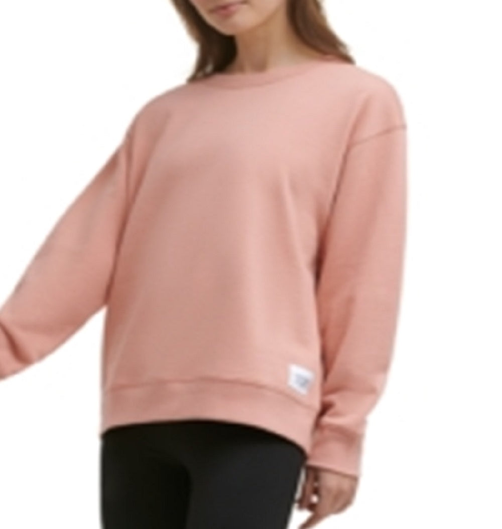Calvin Klein Moletom Feminino Fleece Rosa Tamanho Grande