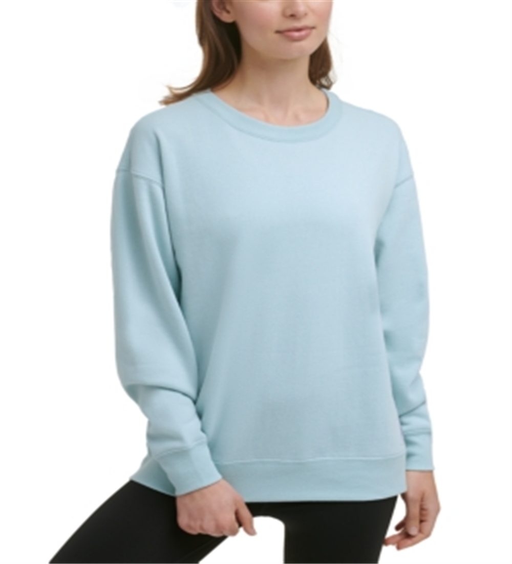 Calvin Klein Moletom Feminino Fleece Azul Tamanho X-G