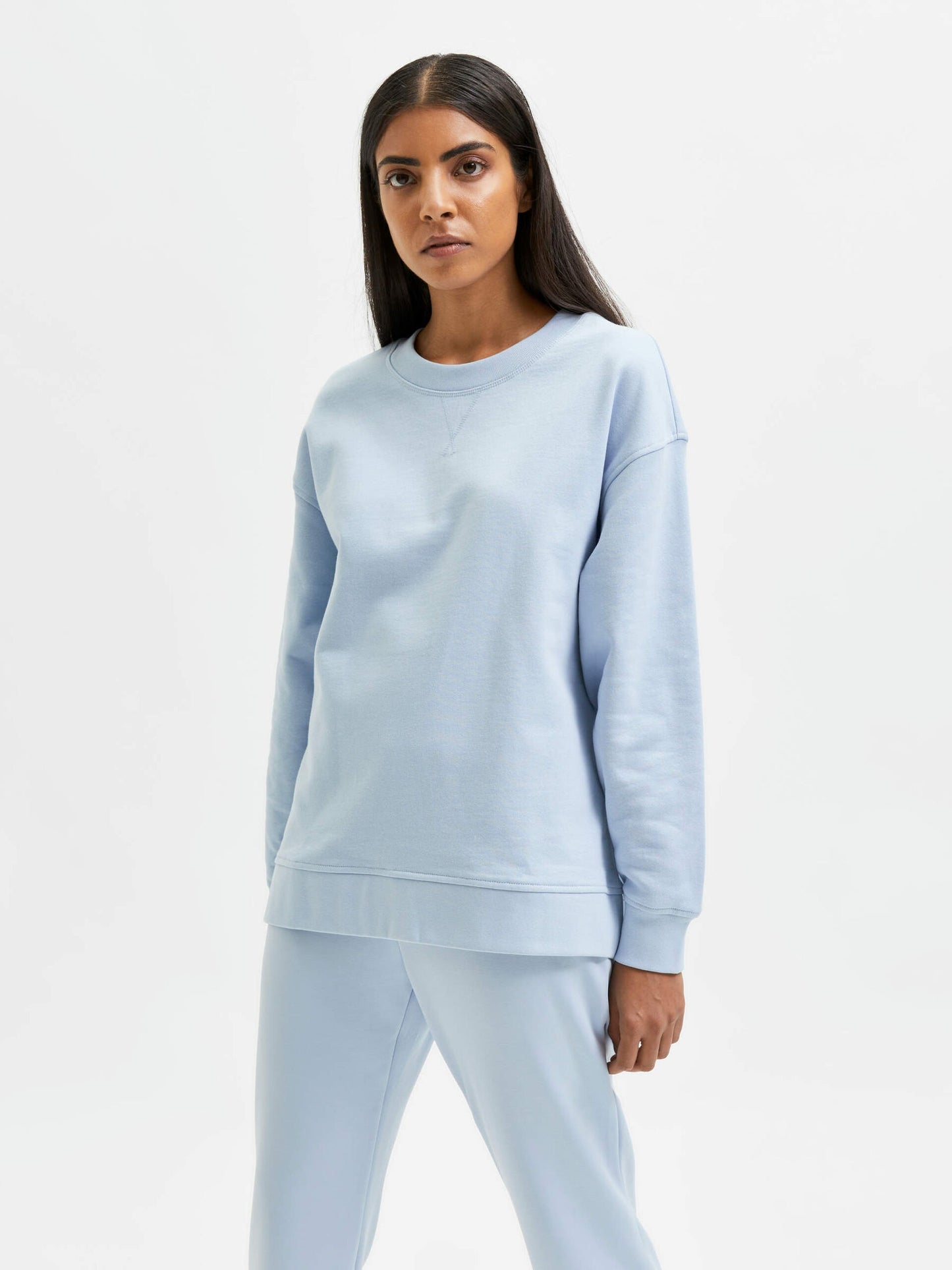 Calvin Klein Moletom Feminino Fleece Azul Tamanho Grande