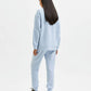 Calvin Klein Moletom Feminino Fleece Azul Tamanho Grande