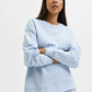 Calvin Klein Moletom Feminino Fleece Azul Tamanho Grande