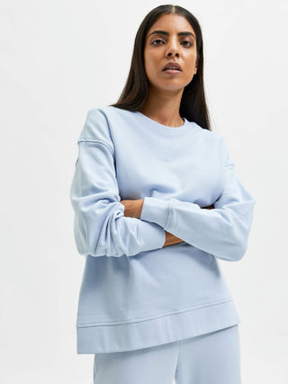 Calvin Klein Women's Fleece Sweatshirt Blue Size Small