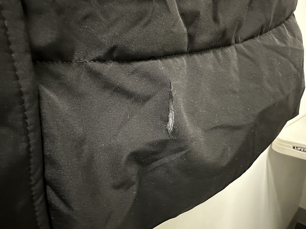 Casaco acolchoado com capuz Calvin Klein feminino, preto, tamanho XL