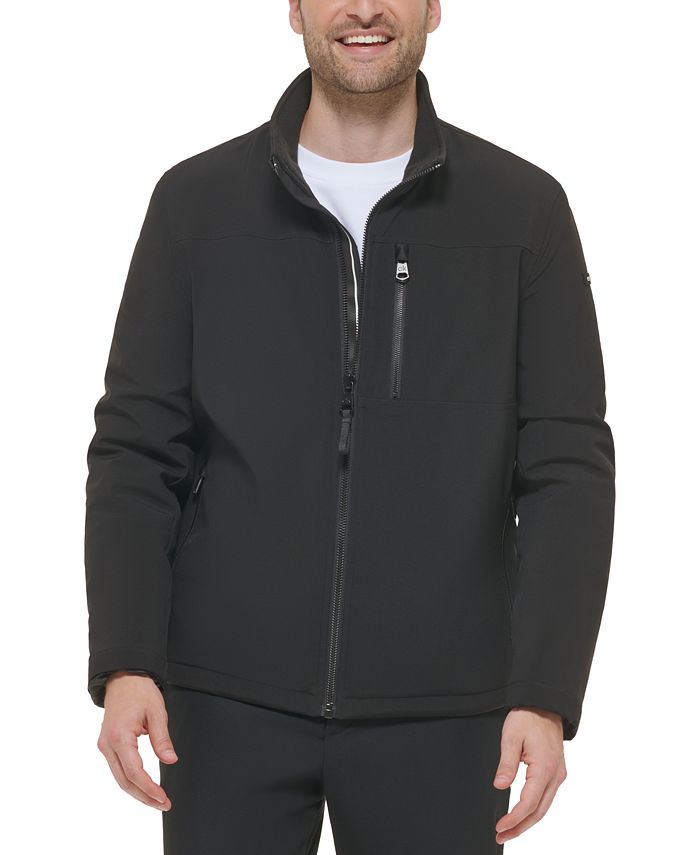 Jaqueta Calvin Klein Masculina Clássica Soft Shell com Forro Sherpa, Preta, Tamanho XX-G