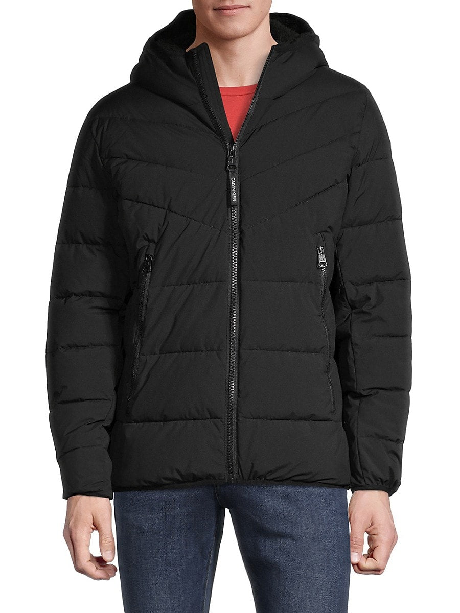 Jaqueta Calvin Klein Masculina Chevron Stretch Cinza Tamanho Grande