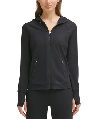Jaqueta Calvin Klein Feminina com Capuz Preta Tamanho P
