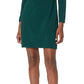 Vestido Calvin Klein Feminino Manga Longa com Detalhe de Amarração no Decote Verde Tamanho 10