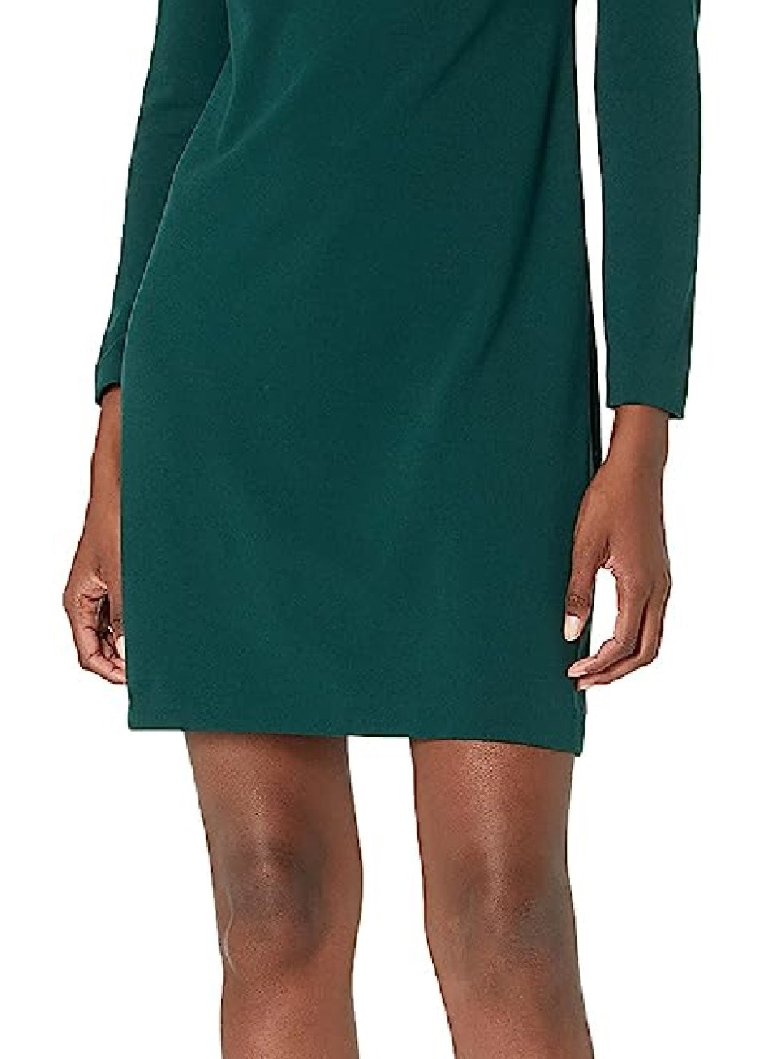 Vestido Calvin Klein Feminino Manga Longa com Detalhe de Amarração no Decote Verde Tamanho 10