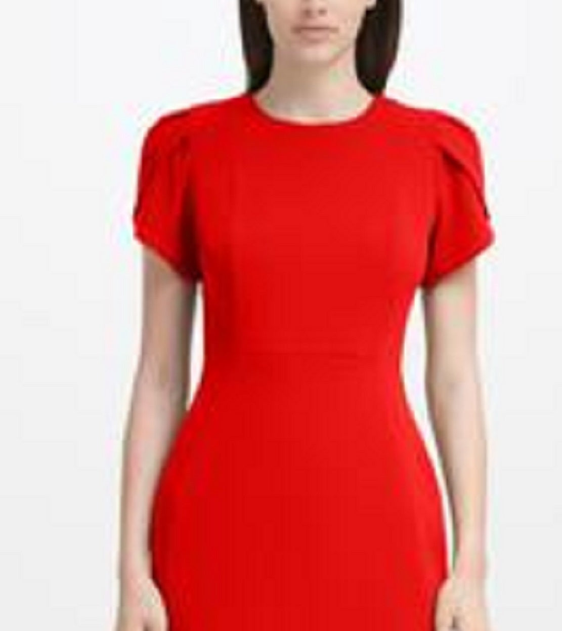 Vestido tubinho manga tulipa Calvin Klein feminino vermelho tamanho 4