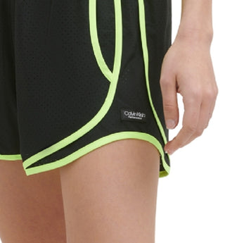 Calvin Klein Shorts Feminino Performance Perfurado Preto Tamanho P