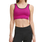 Sutiã esportivo Calvin Klein feminino sem costura canelado de médio impacto rosa tamanho extragrande