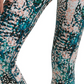 Calça legging feminina Calvin Klein Performance com estampa de cintura alta, verde, tamanho M
