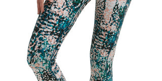 Calça legging feminina Calvin Klein Performance com estampa de cintura alta, verde, tamanho M