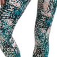 Calça legging feminina Calvin Klein Performance com estampa de cintura alta, verde, tamanho M
