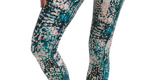 Calça legging feminina Calvin Klein Performance com estampa de cintura alta, verde, tamanho M