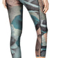 Calça legging curta estampada Calvin Klein Performance feminina, azul, tamanho médio