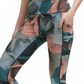 Calça legging curta estampada Calvin Klein Performance feminina, azul, tamanho médio