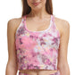 Calvin Klein Performance Feminina Estampada Racerback Cropped Regata Rosa Tamanho Grande
