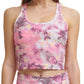 Calvin Klein Performance Feminina Estampada Racerback Cropped Regata Rosa Tamanho Grande