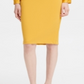 Vestido tubinho com ombros bufantes Calvin Klein feminino, amarelo, tamanho 6