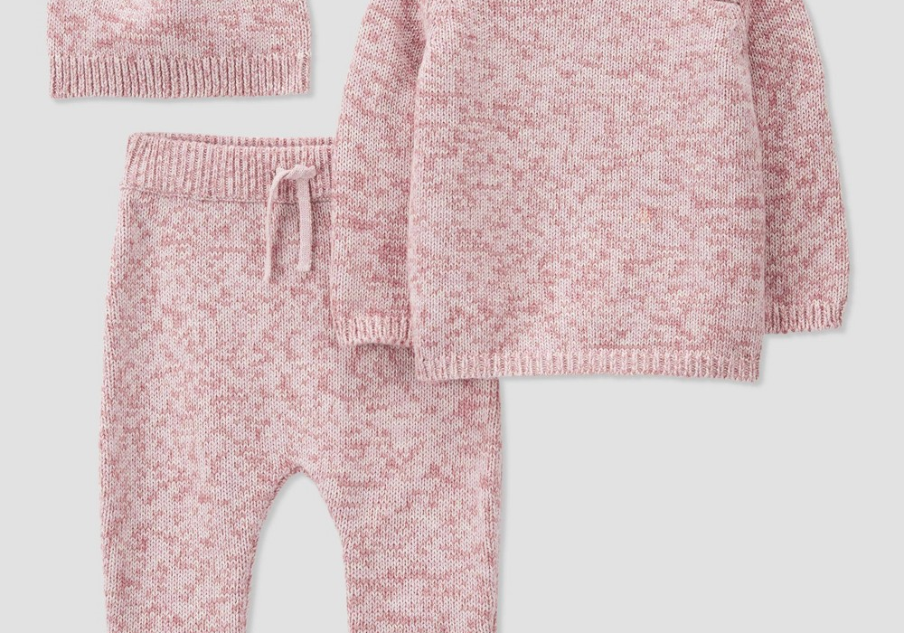 Conjunto de blusa e calcinha Carter's Just One You®️ Baby Girls, 3 peças, mesclado - Rosa 3M