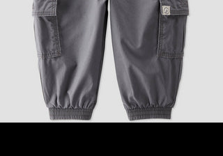 Calça cargo orgânica Little Planet by Carter's para bebês meninos, cinza, 12 meses