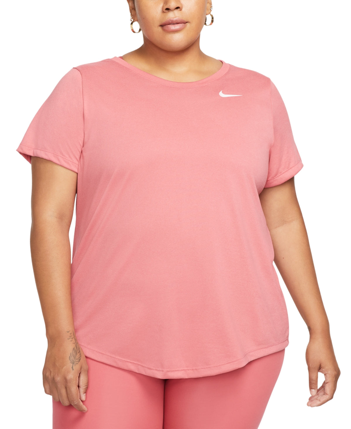 Camiseta de treino Nike Dry Legend feminina rosa tamanho 1X