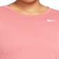 Camiseta de treino Nike Dry Legend feminina rosa tamanho 2X