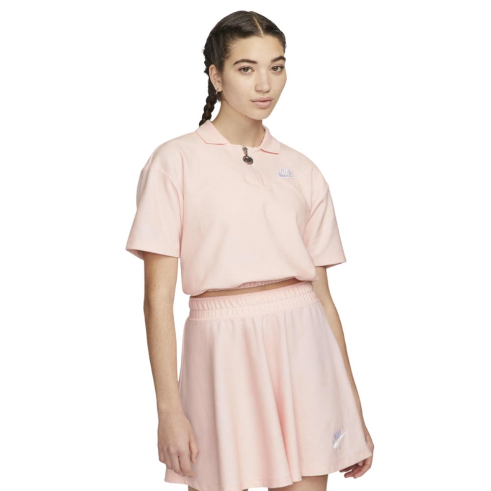 Polo Nike feminino Atmosphere/branco Air Piqué tamanho grande