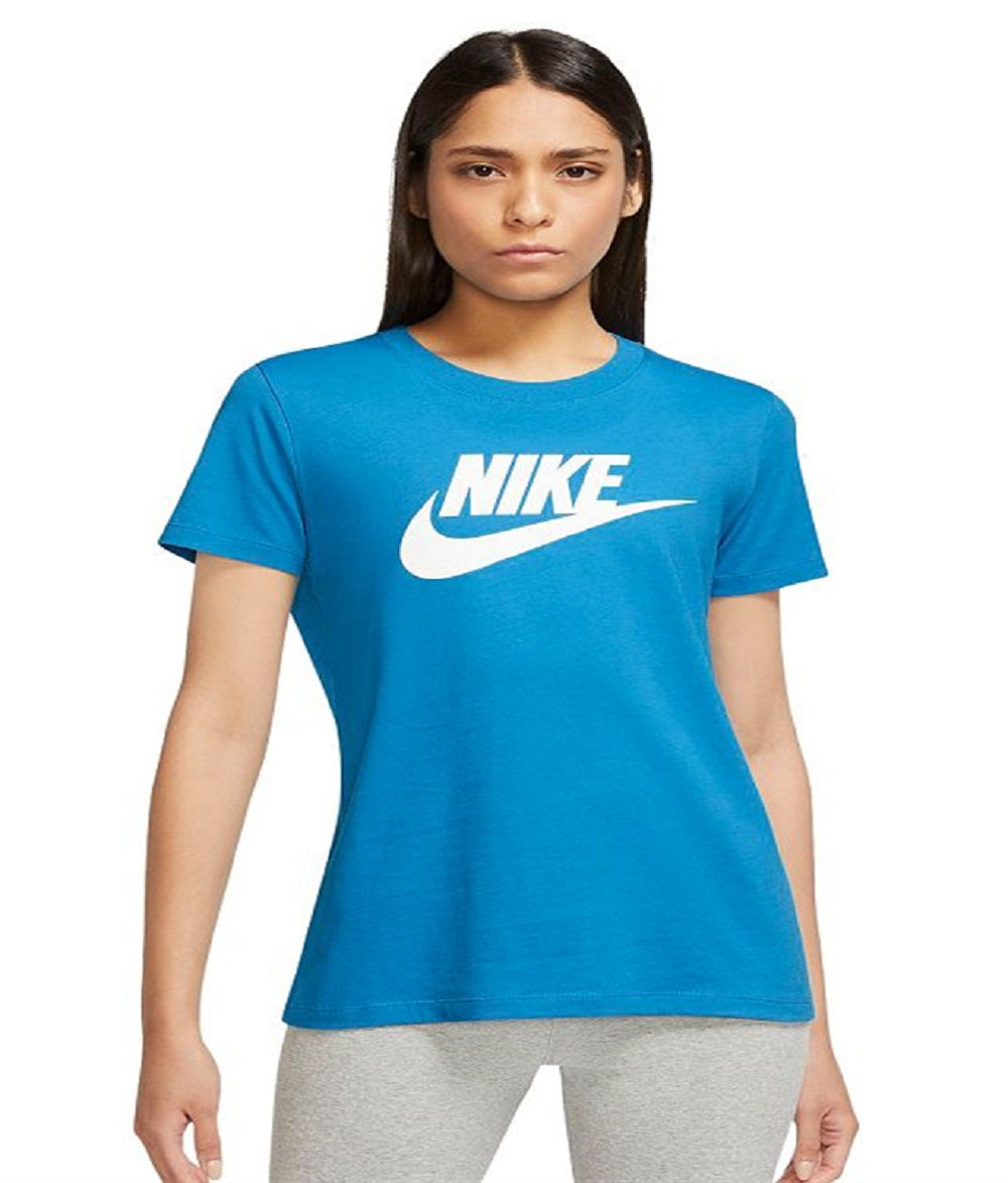 Camiseta Nike Sportswear Essential Feminina Azul Tamanho P