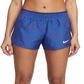 Shorts de corrida Nike Dri FIT 10K Americana feminino, azul, tamanho grande