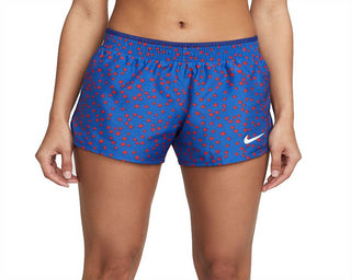 Shorts de corrida Nike Dri FIT 10K Americana feminino, azul, tamanho grande