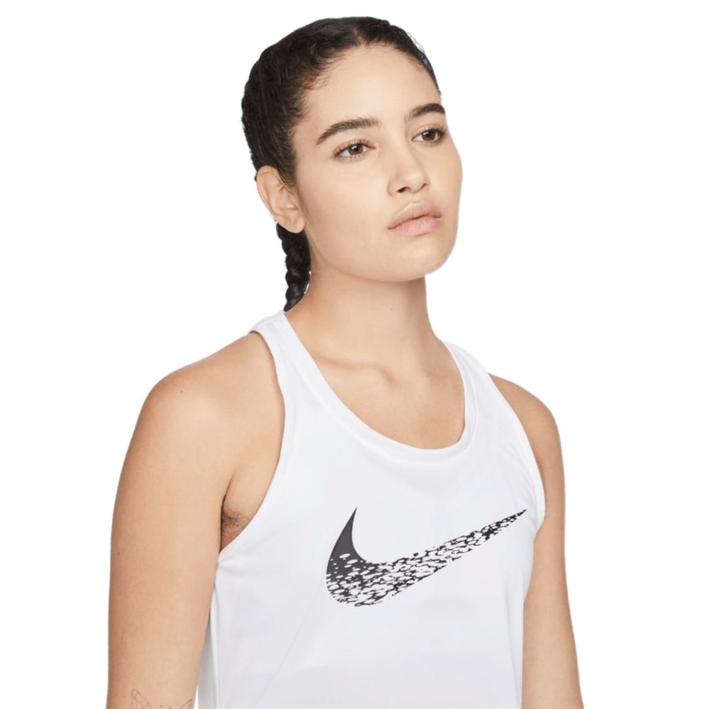 Regata Nike Swoosh Run Feminina Branca Tamanho Médio