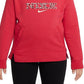Moletom com capuz Nike para meninas, vermelho, tamanho X-G