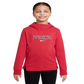 Moletom com capuz Nike para meninas, vermelho, tamanho X-G