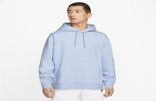 Moletom com capuz Nike Sportswear Club masculino, branco, tamanho pequeno