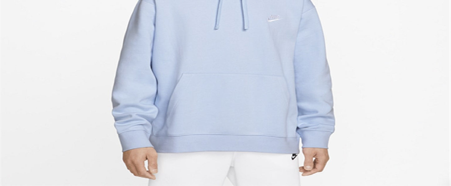 Moletom com capuz Nike Sportswear Club masculino, branco, tamanho pequeno