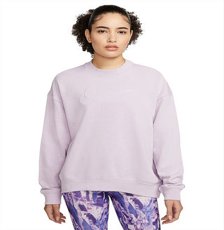 Moletom Nike Dri-FIT Get Fit Crewneck para treino feminino, rosa, tamanho grande