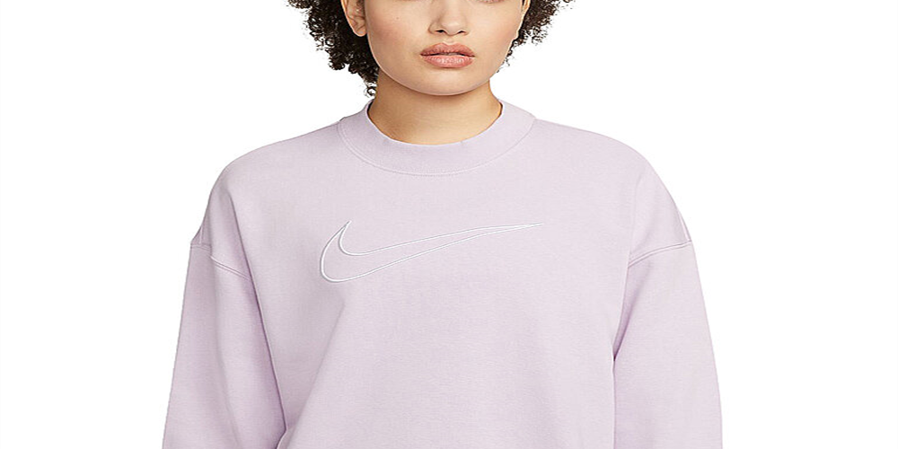 Moletom Nike Dri-FIT Get Fit Crewneck para treino feminino, rosa, tamanho grande