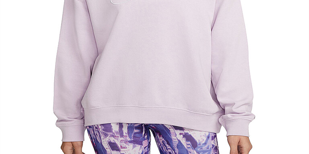 Moletom Nike Dri-FIT Get Fit Crewneck para treino feminino, rosa, tamanho grande