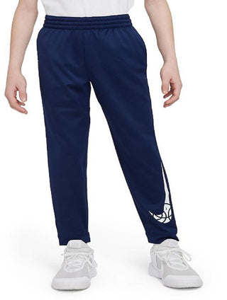 Calça de basquete Nike Therma FIT para meninos, azul, tamanho médio