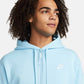 Moletom com capuz Nike Club Zip Up Logo Masculino Azul Tamanho X-G