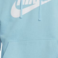 Moletom com capuz Nike Sportswear Club Fleece Logo Feminino Azul Tamanho Grande